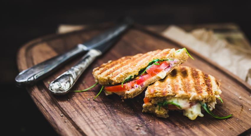 Brie and Tomato Toasted Sandwich